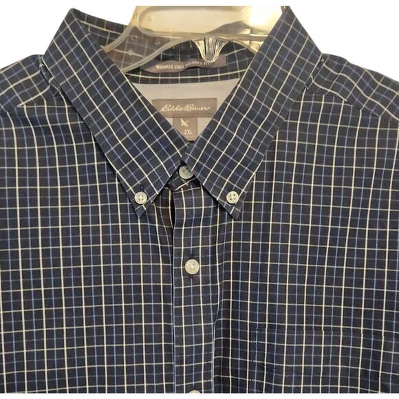Eddie Bauer Lot of 2 Cotton Button-down Shirts, short sleeve sz XXL 2XL Men's - Picture 3 of 14